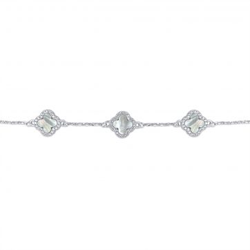 petsios Βραχιόλι με φίλντισι και πέτρες ζιργκόν