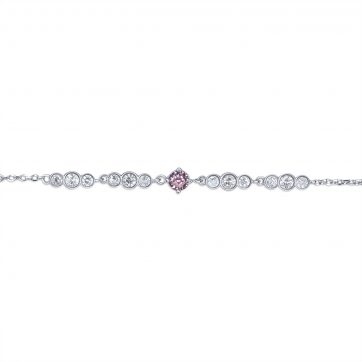 petsios Βραχιόλι με πέτρες ζιργκόν και ροζ κουάρτζ