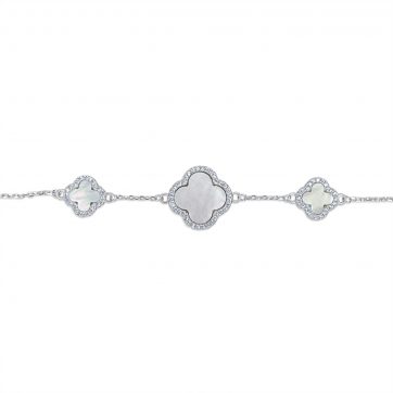 petsios Βραχιόλι με φίλντισι και πέτρες ζιργκόν