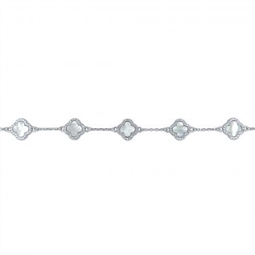 petsios Βραχιόλι με φίλντισι και πέτρες ζιργκόν