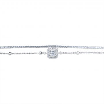 petsios Διπλό βραχιόλι με πέτρες ζιργκόν