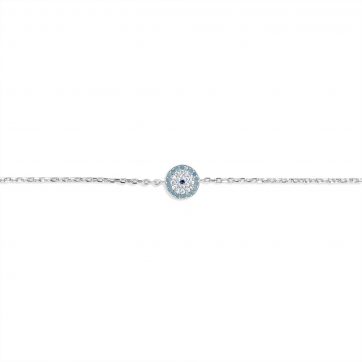 petsios Βραχιόλι μάτι με πέτρες ζιργκόν και τιρκουάζ