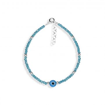petsios Βραχιόλι μάτι με πέτρες τιρκουάζ