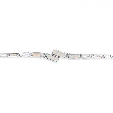 petsios Βραχιόλι με λευκό όπαλ και μαίανδρο