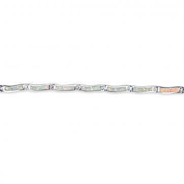 petsios Βραχιόλι με λευκό όπαλ 