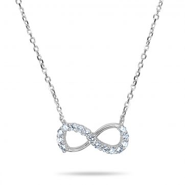 petsios Infinity necklace with zircon stones