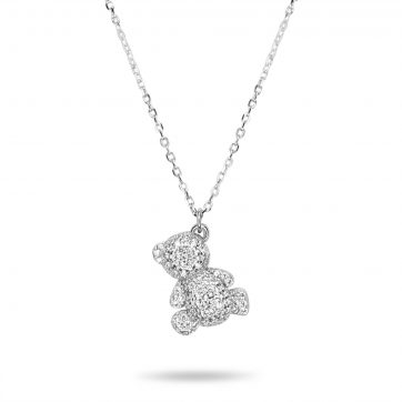 petsios Teddy bear necklace with zircon stones