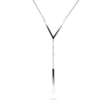 petsios Y-style silver necklace 