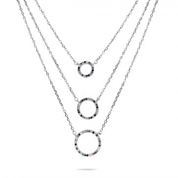 petsios Triple necklace with zircon stones