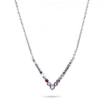 petsios Necklace with multicoloured stones