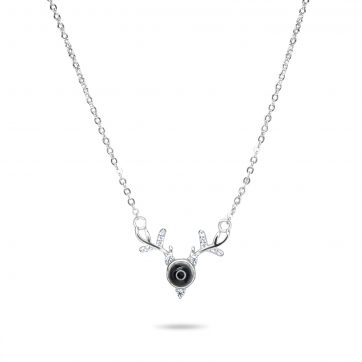 petsios Reindeer necklace with zircon stones