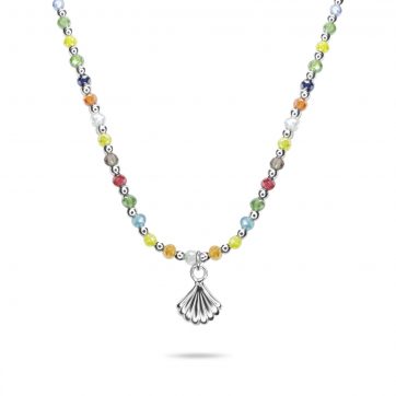 petsios Seashell necklace with beads