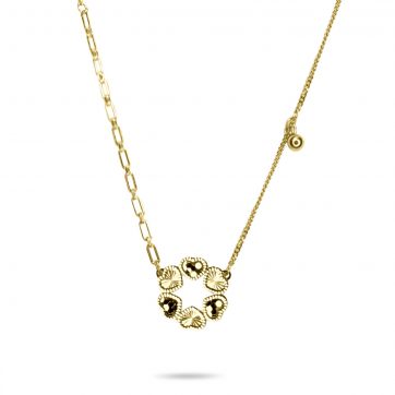 petsios Κολιέ επίχρυσο καρδιές