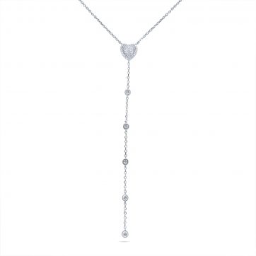 petsios Y-style necklace with zircon stones