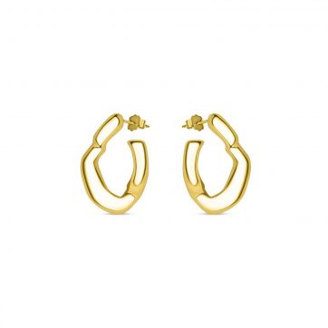 petsios Σκουλαρίκια καρφωτά επίχρυσα