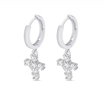 petsios Silver earrings with zircon stones