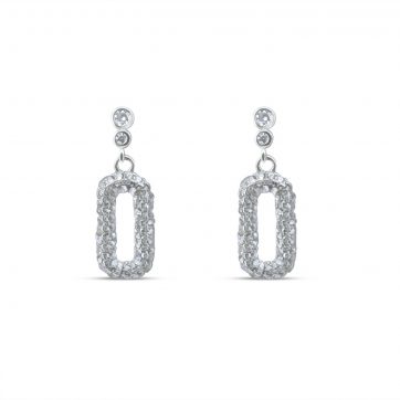 petsios Silver earrings with zircon stones