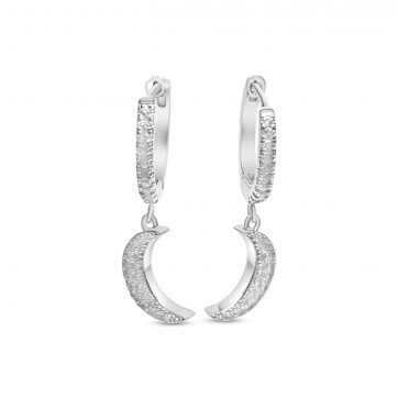 petsios Ασημένια σκουλαρίκια με πέτρες ζιργκόν