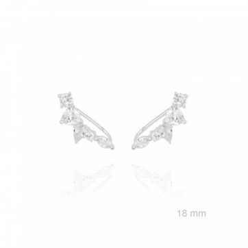 petsios Σκουλαρίκια climbers με πέτρες ζιργκόν