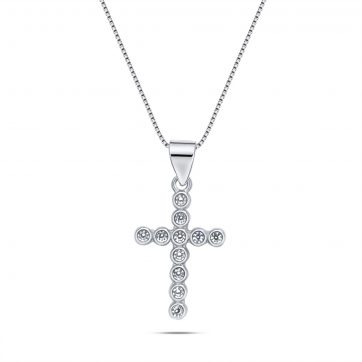 petsios Σταυρός με ζιργκόν πέτρες