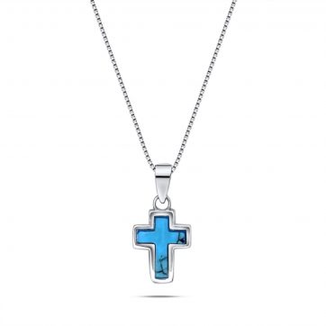 petsios Σταυρός με πέτρα τιρκουάζ