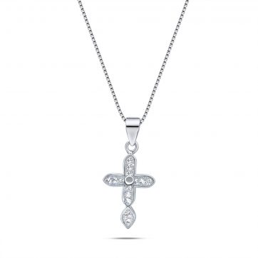 petsios Σταυρός με ζιργκόν πέτρες