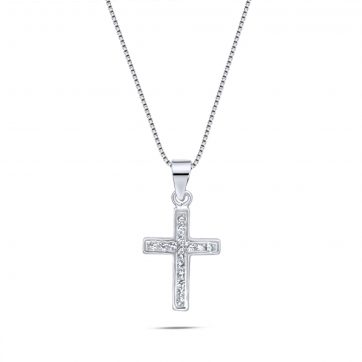 petsios Σταυρός με ζιργκόν πέτρες