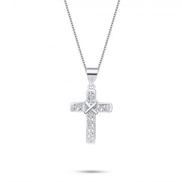 petsios Σταυρός με ζιργκόν πέτρες