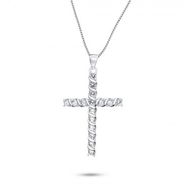 petsios Σταυρός με ζιργκόν πέτρες