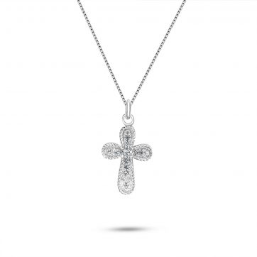 petsios Σταυρός με ζιργκόν πέτρες