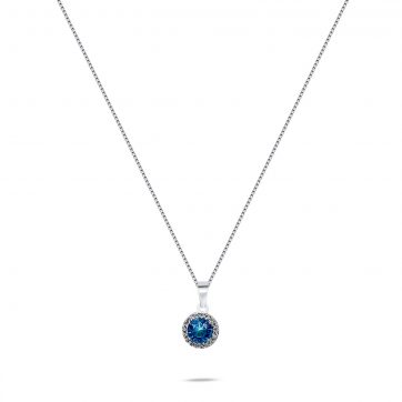 petsios Necklace with aquamarine and zircon stones