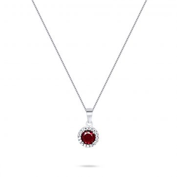 petsios Necklace with ruby and zircon stones
