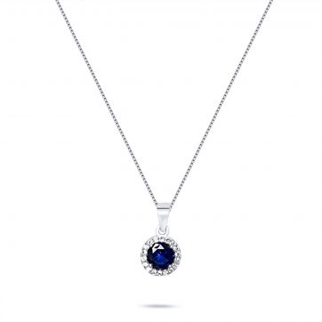 petsios Necklace with sapphire and zircon stones