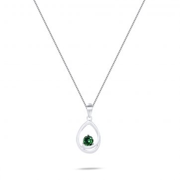 petsios Κολιέ με πέτρα σμαράγδι