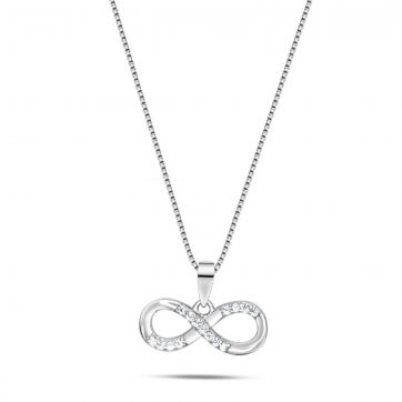 petsios Infinity necklace with zircon stones