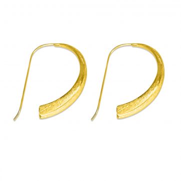 petsios Επίχρυσα σκουλαρίκια κρεμαστά σατινέ