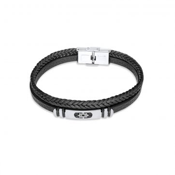 petsios Χειροπέδα από δέρμα και ατσάλι