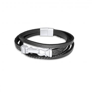 petsios Leather-Steel bracelet