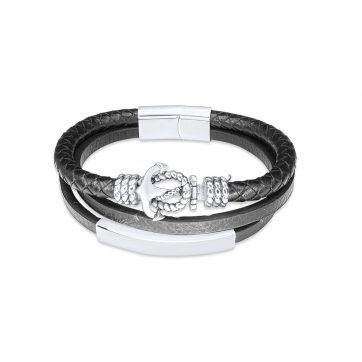 petsios Leather-Steel bracelet
