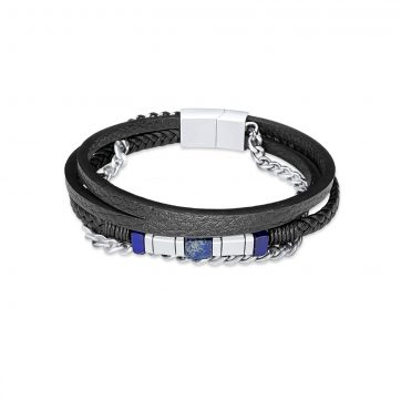 petsios Leather-Steel bracelet