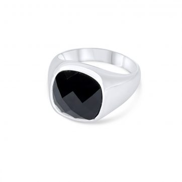 petsios Δαχτυλίδι με μαύρη πέτρα