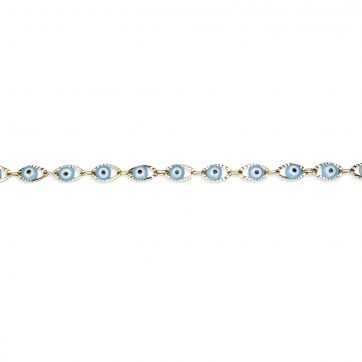 petsios Αλυσίδα ποδιού με μάτια επίχρυση