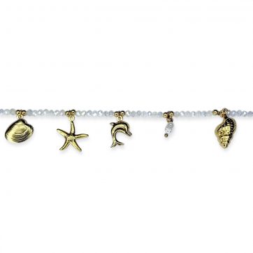 petsios Steel bracelet with dangles