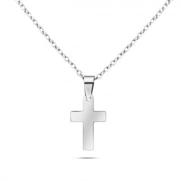 petsios Steel cross necklace