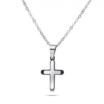 petsios Steel cross necklace
