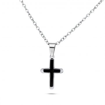 petsios Steel cross necklace