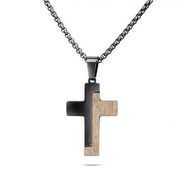 petsios Steel cross necklace