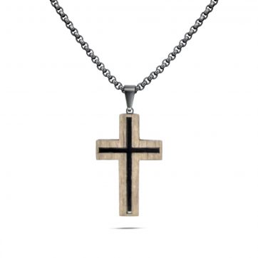 petsios Steel cross necklace
