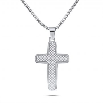 petsios Steel cross necklace