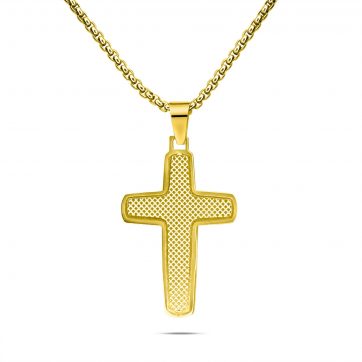petsios Steel cross necklace